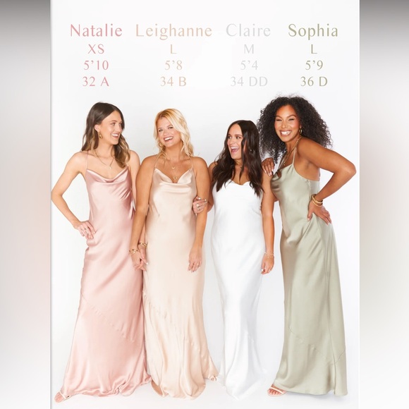 NWOT Show me your Mumu- Tuscany Maxi Slip Dress- Champagne Luxe Satin - Picture 7 of 16